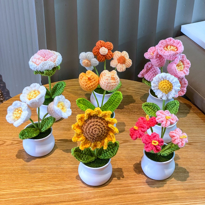 Home Office Depot - 1/2/4 Pezzi Fiori in Vaso Miniatura