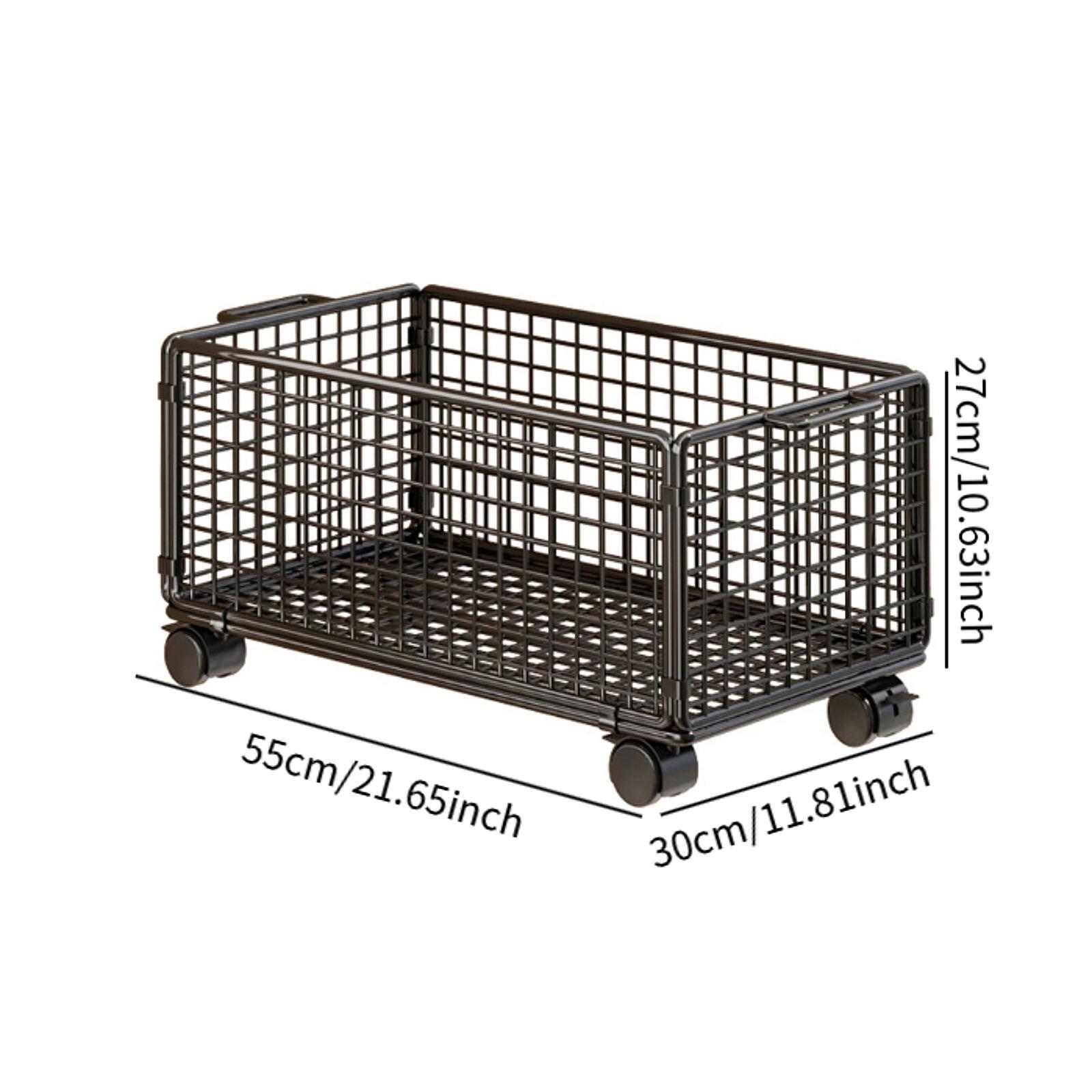 Rolling File Cart - Carrello Portaoggetti Sotto Scrivania in Rete,