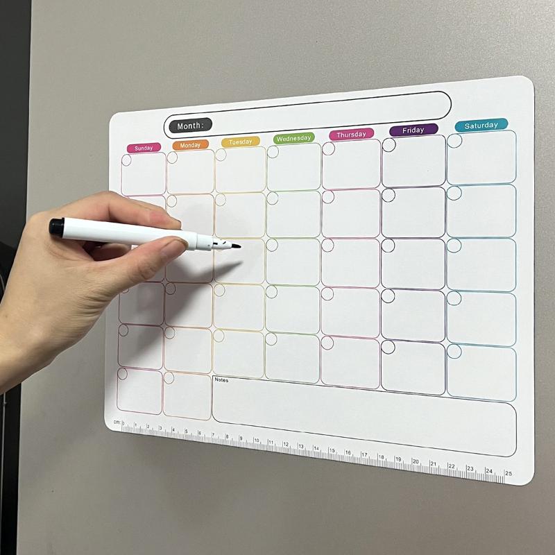 Magnetic Calendar Board - Calendario Magnetico Cancellabile a Secco per