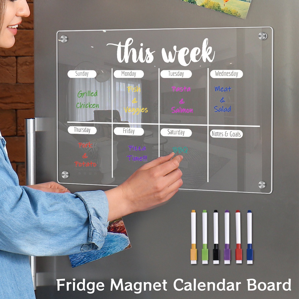 Magnetic Calendar Board - Magnete per frigorifero Calendario Lavagna Planner