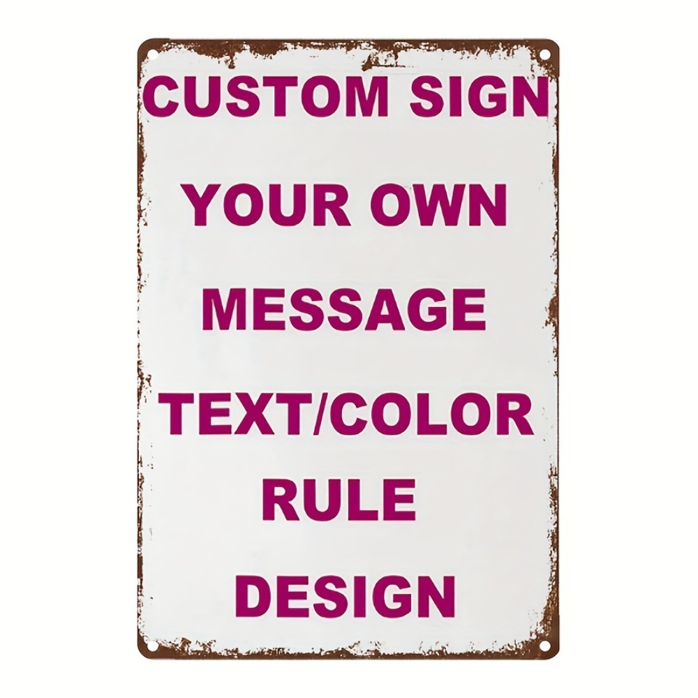Home Office Logo - Targa in Metallo Personalizzabile con Testo,