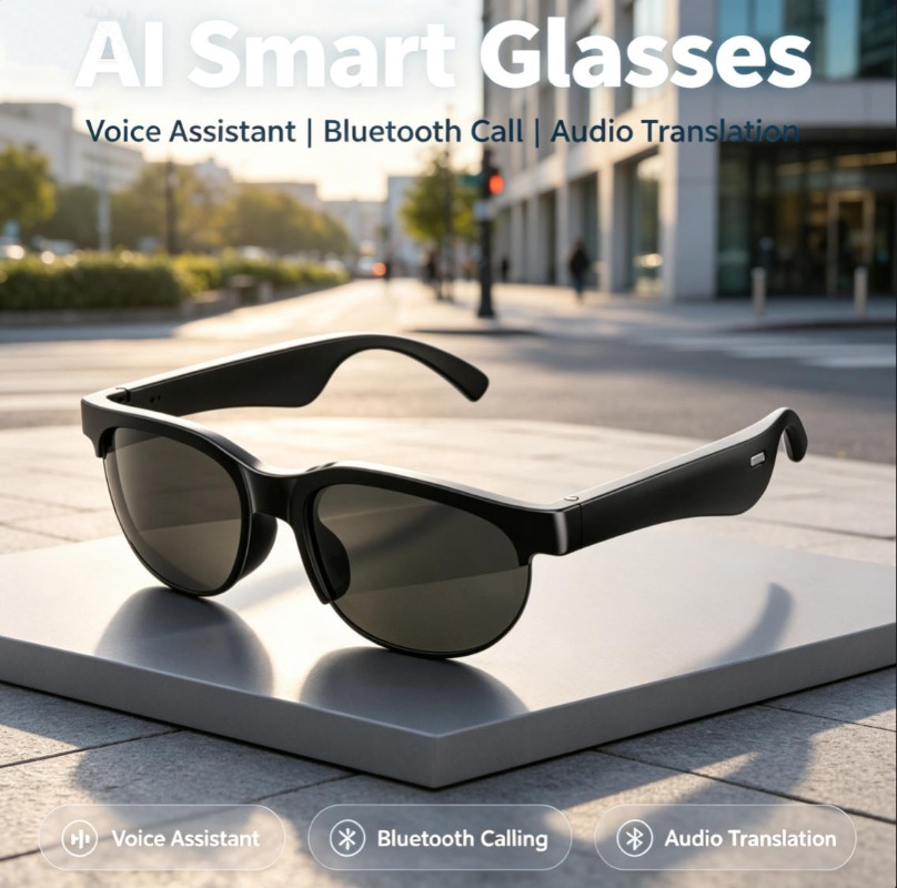 Blue Light Glasses - Occhiali Bluetooth Intelligenti, Occhiali da Sole