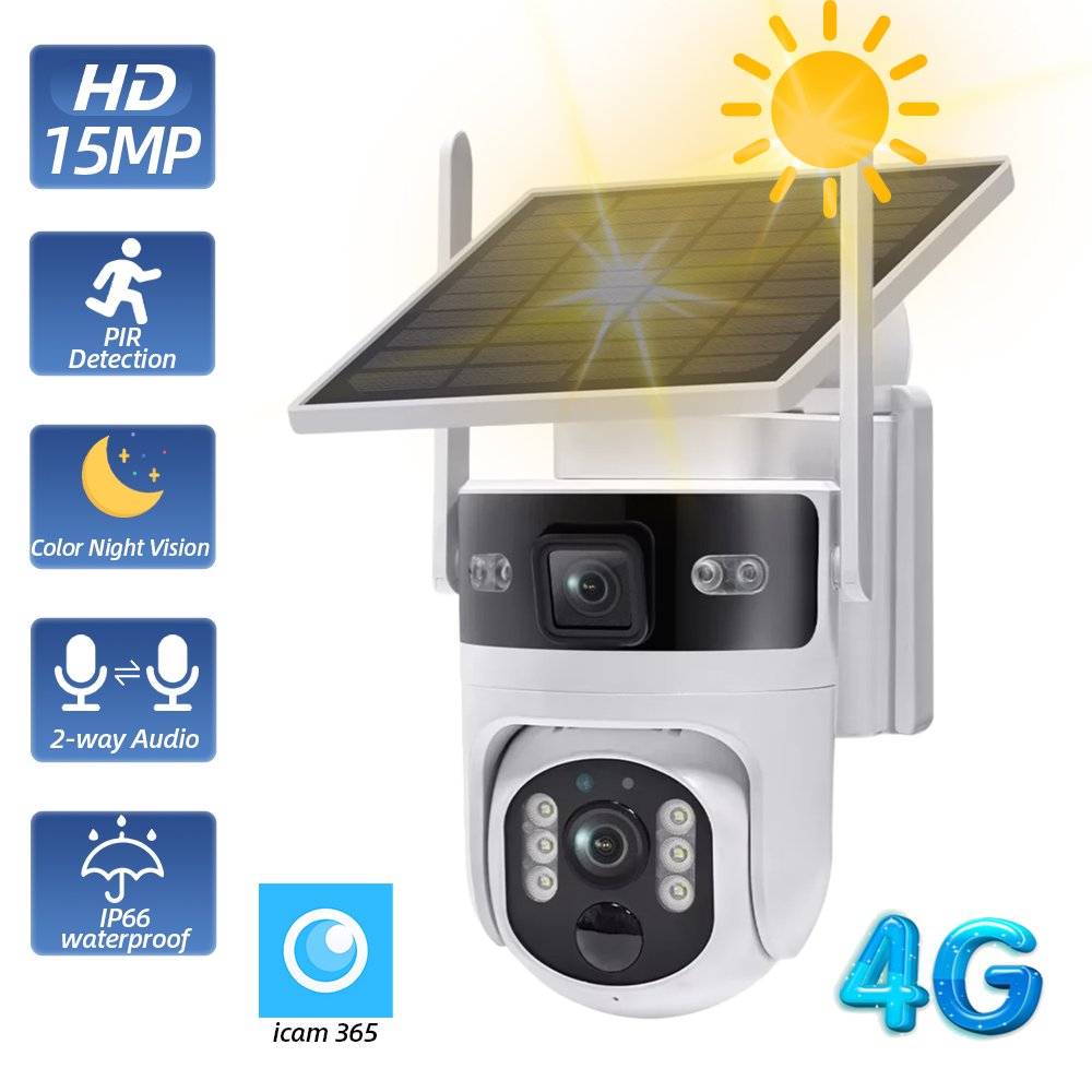 Home Office Pay - Telecamera di Sicurezza Solare PTZ Wireless