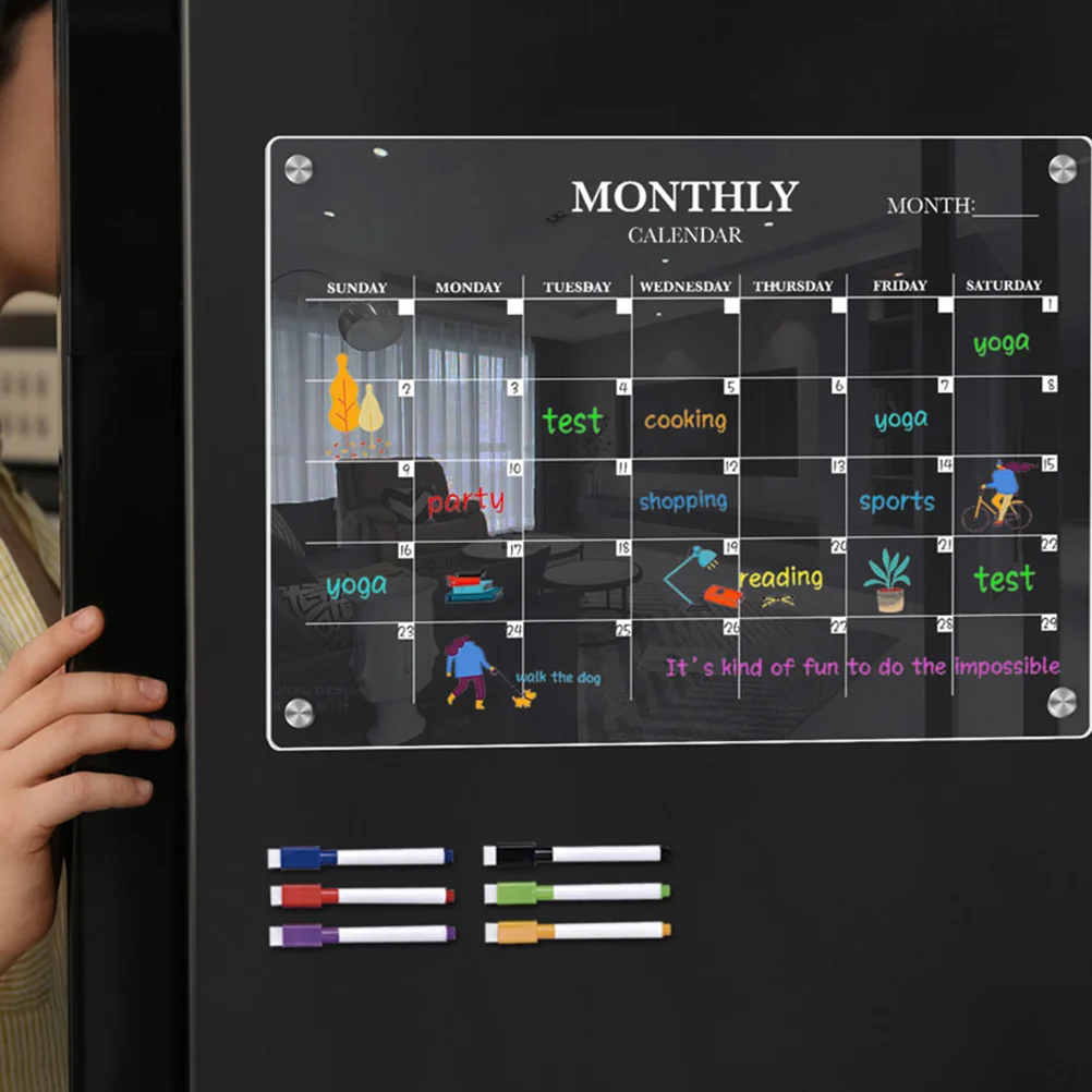 Magnetic Calendar Board - Lavagna magnetica per frigorifero Lavagna cancellabile