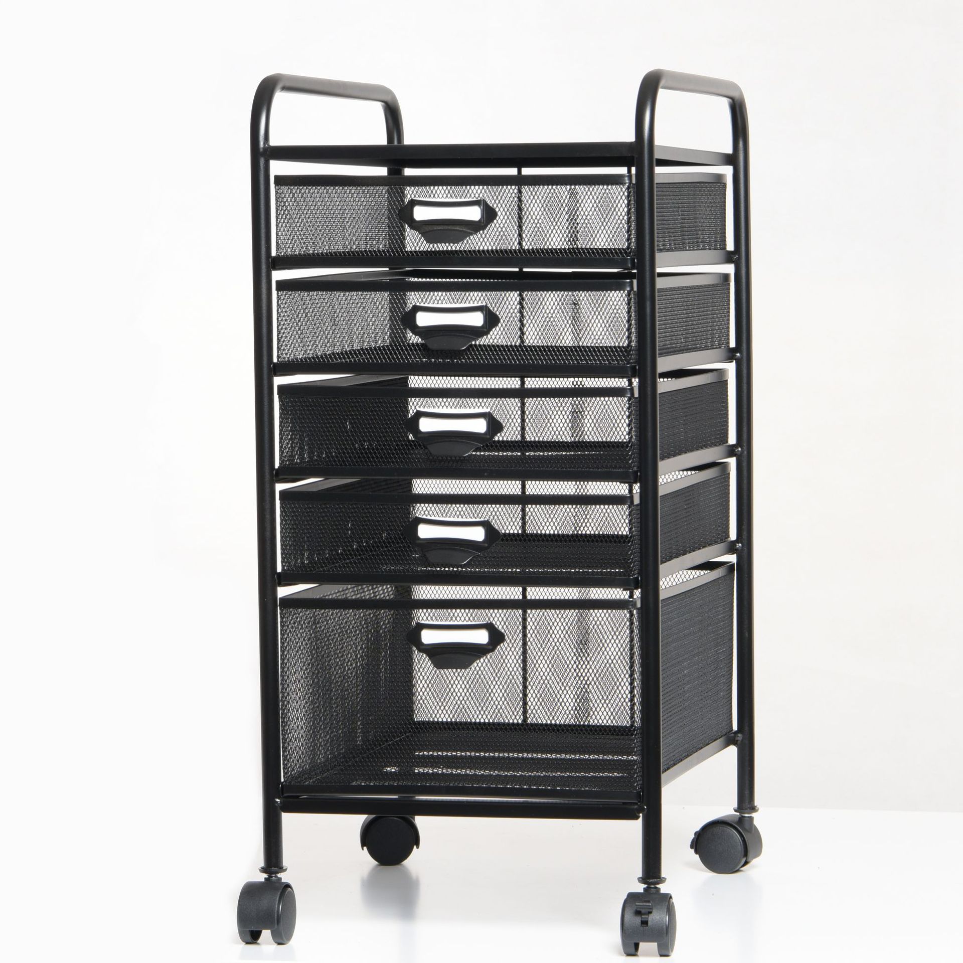 Rolling File Cart - Carrello Portadocumenti Mobile in Ferro A4-5
