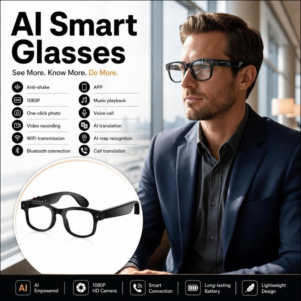 Occhiali Smart AI 2 in 1 con F - Blue Light Glasses recensione e prezzo