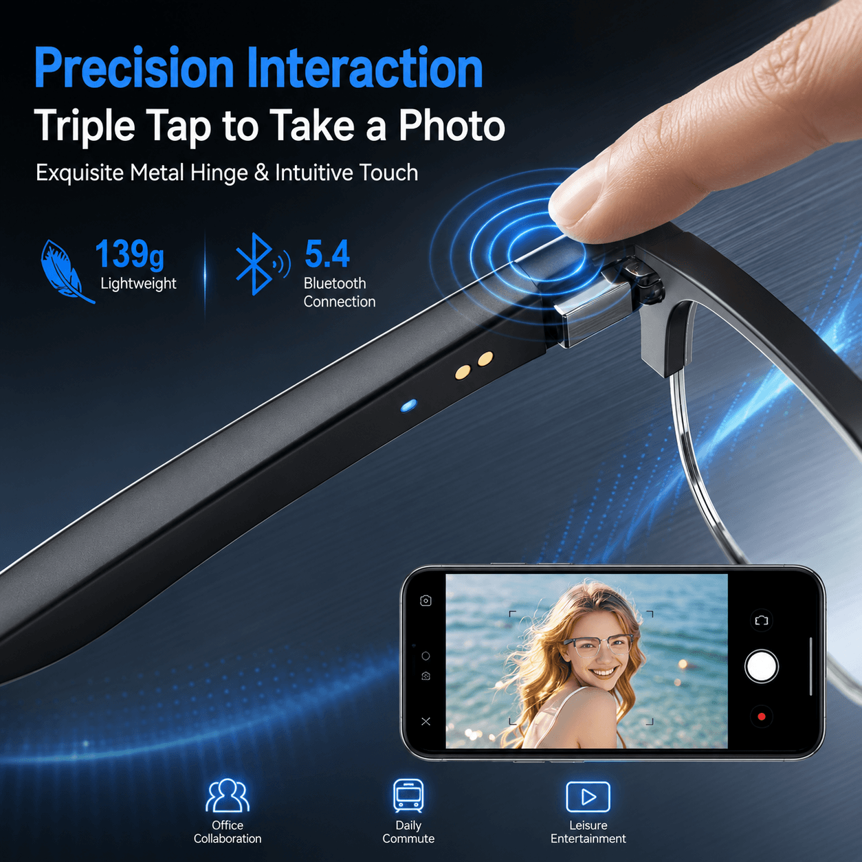 Occhiali Smart Bluetooth AIMB  - Blue Light Glasses recensione e prezzo
