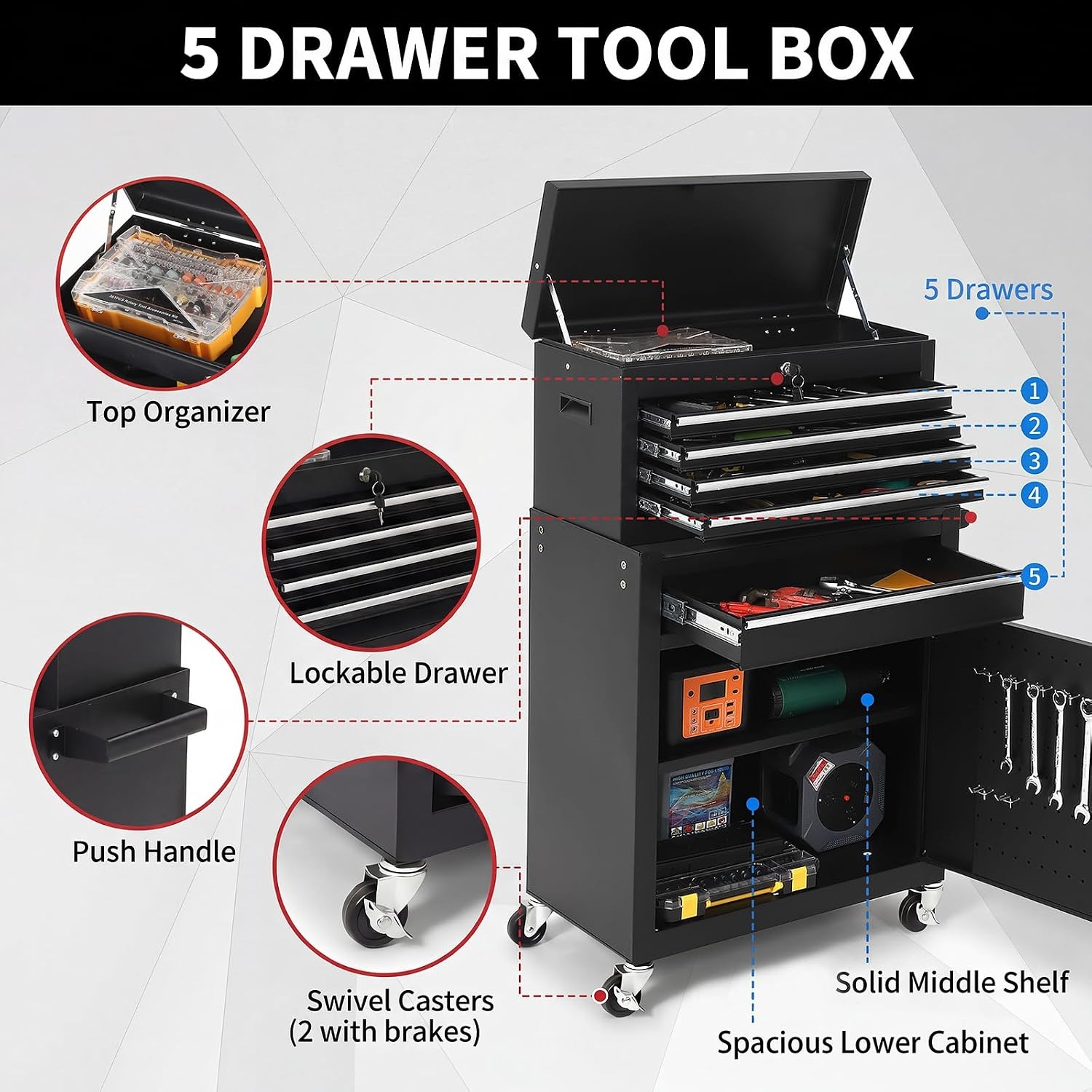 Carrello Portautensili a 5 Cas - Rolling File Cart recensione e prezzo