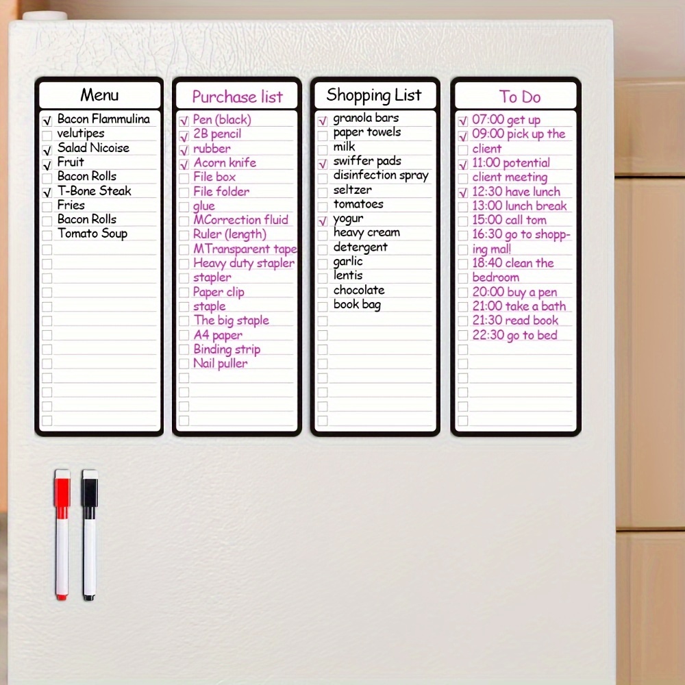 Set di 4 Lavagne Magnetiche Ca - Magnetic Calendar Board recensione e prezzo